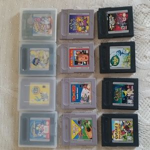 Nintendo Game Boy Original Lot 12 Games Wario Blast Conker's Rugrats World Cup